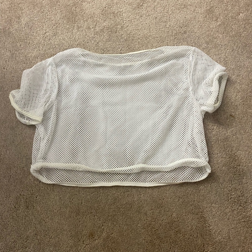 White mesh top